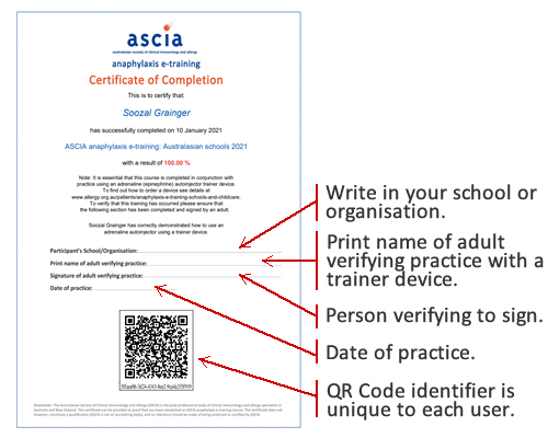 Certificate example